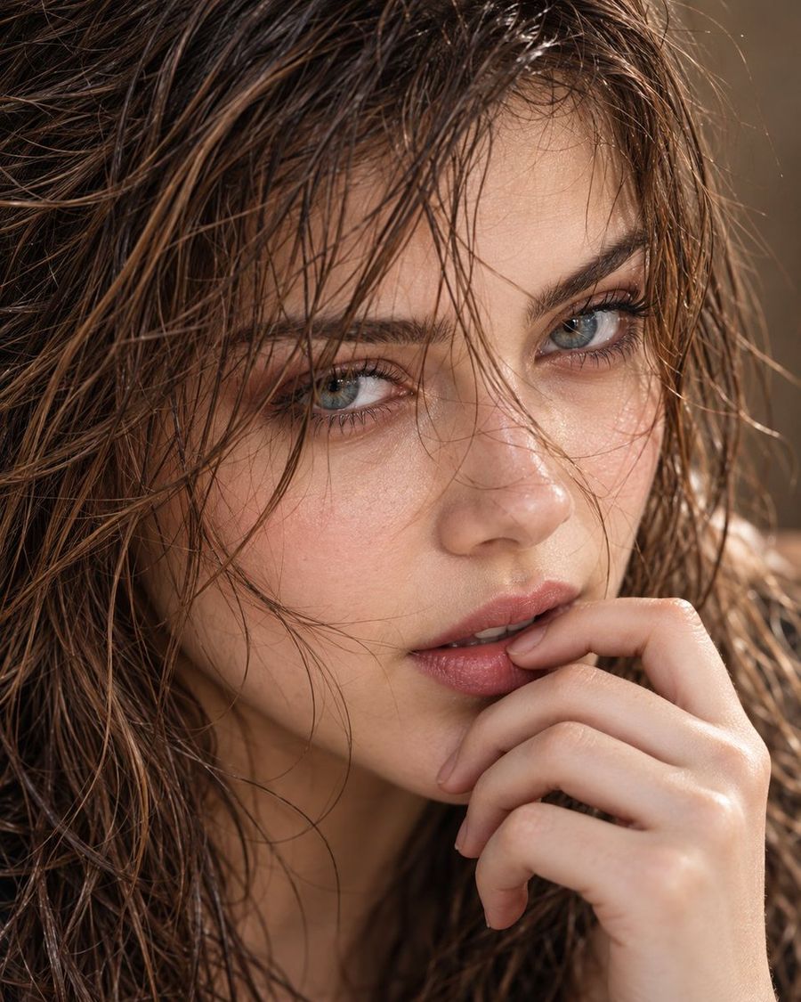 Prompt Beauté Gros Plan Cheveux Mouillés