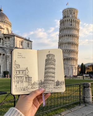 Alinhamento de Foto com Sketchbook de Viagem - 1