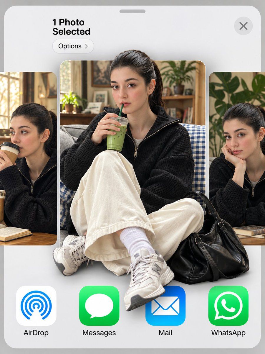 Effet de pop-out iOS Share Sheet