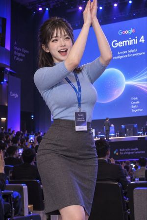 Gemini 4 için Hoş Geldiniz Afişi Tutan Kadın - 2