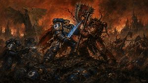 Scontro tra Ultramarines e World Eaters