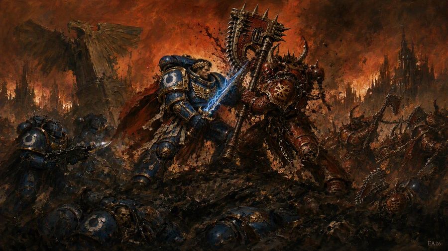 Scontro tra Ultramarines e World Eaters