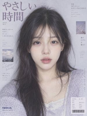 雾紫灰调日式杂志风人像 - 2