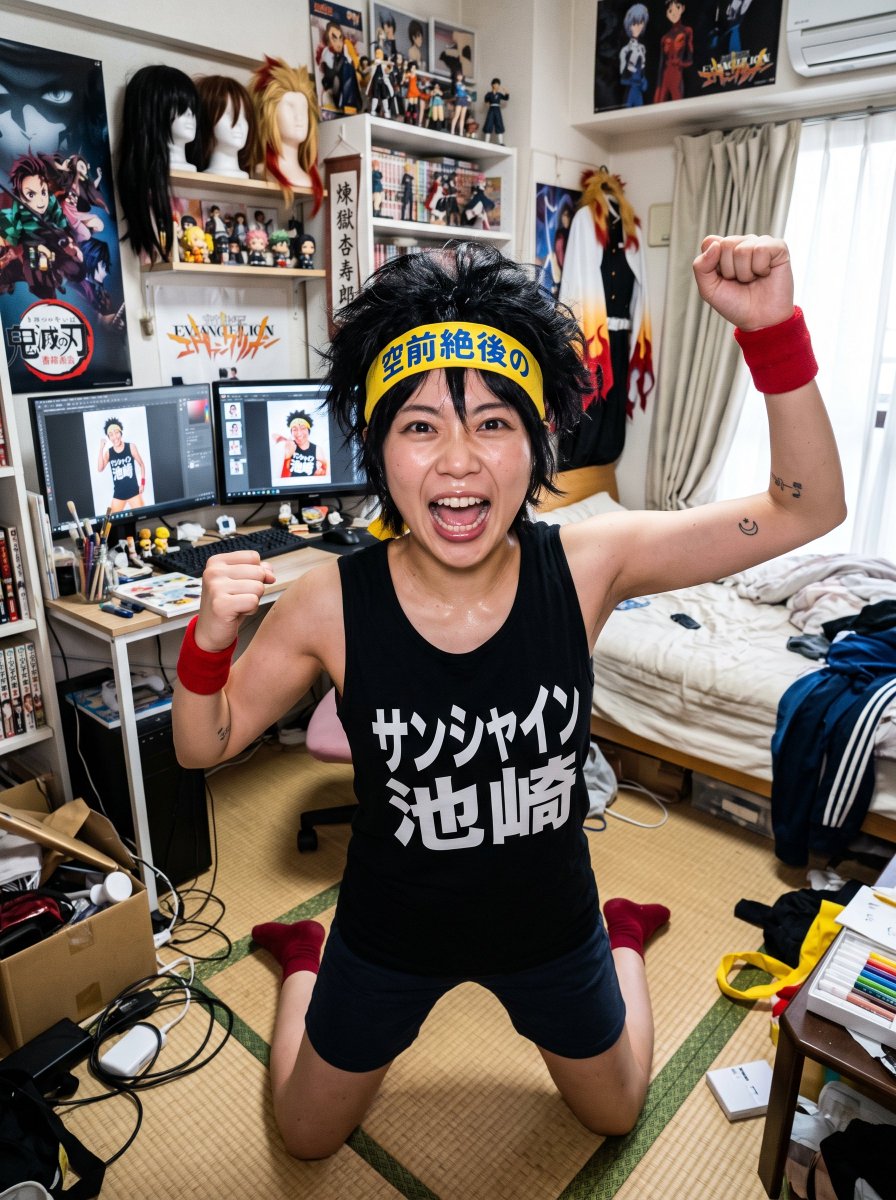 Comparaison de modèles : Cosplayer dans une chambre