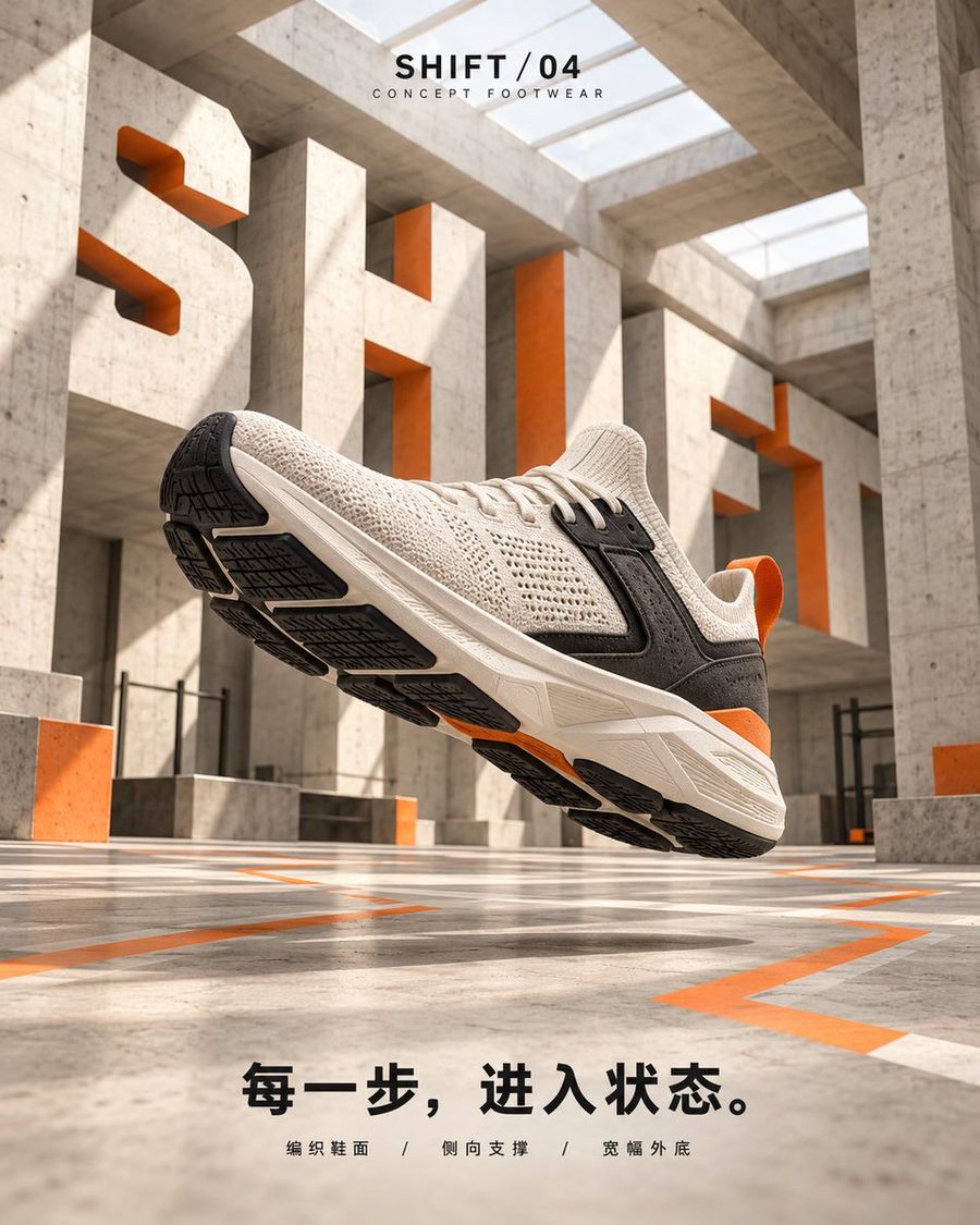 Prompt para póster de anuncio de zapatillas GPT-2