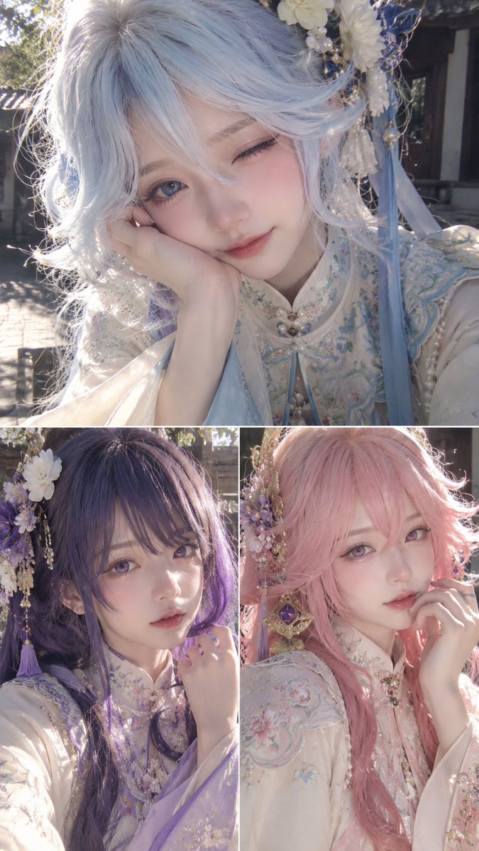 Anime Cosplay Collage: New Chinese Style