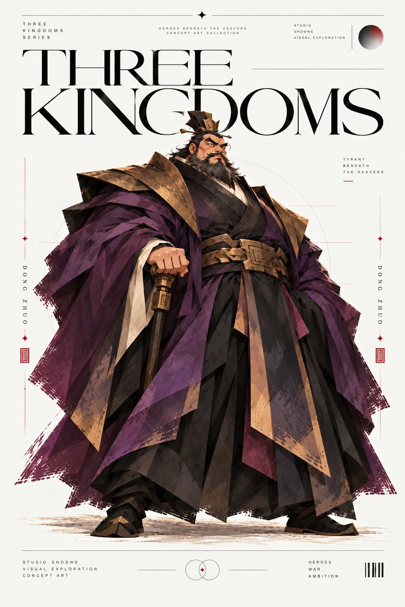 Poster Editoriale di Lu Bu dei Tre Regni