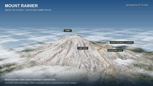 Prompt de Recorrido Aéreo Interactivo en 3D del Monte Rainier - 2
