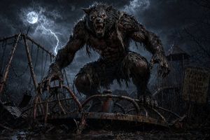 Werewolf at Abandoned Playground