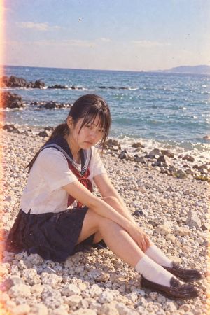 Retro Film Portrait of Girl in Sailor Uniform