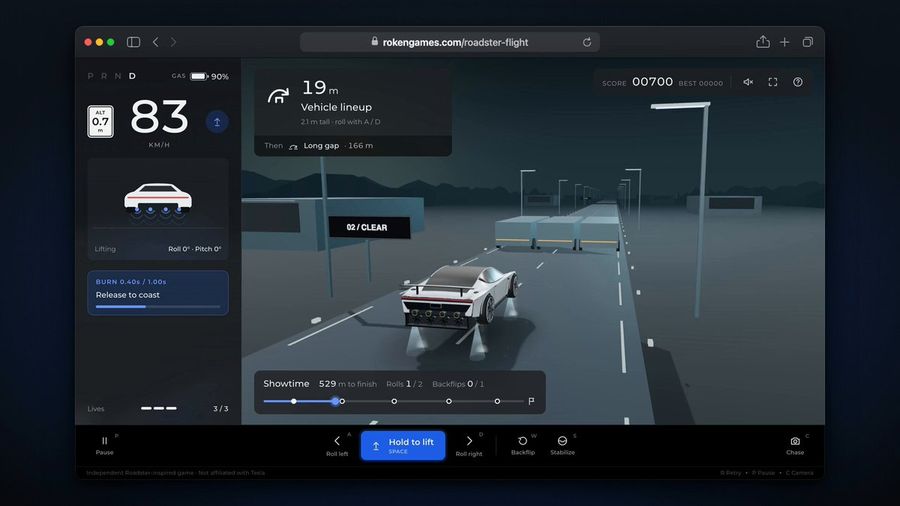 Three.js Roadster 驾驶游戏