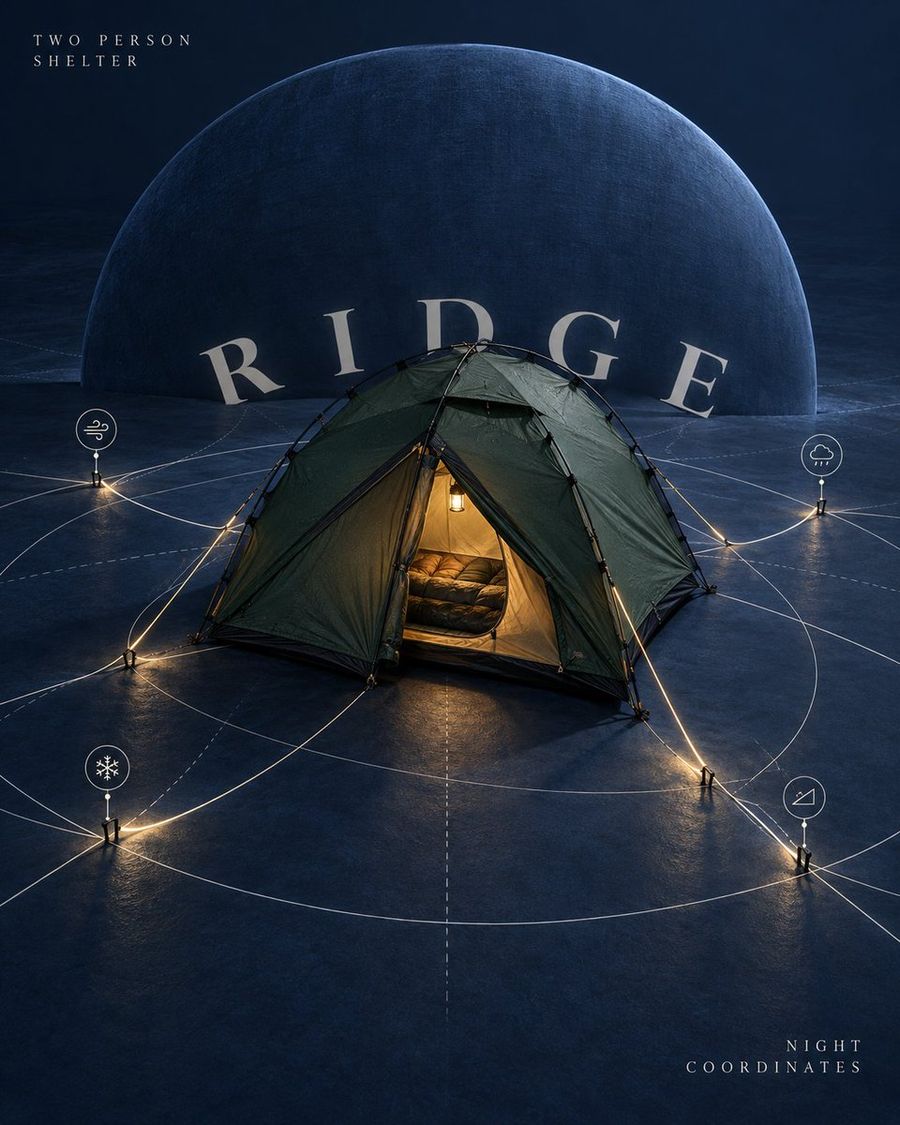 GPT Image 2 Camping Tent Poster Prompt: Night Coordinates