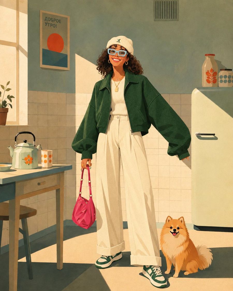 Plantilla de Ilustración de Moda Nostálgica