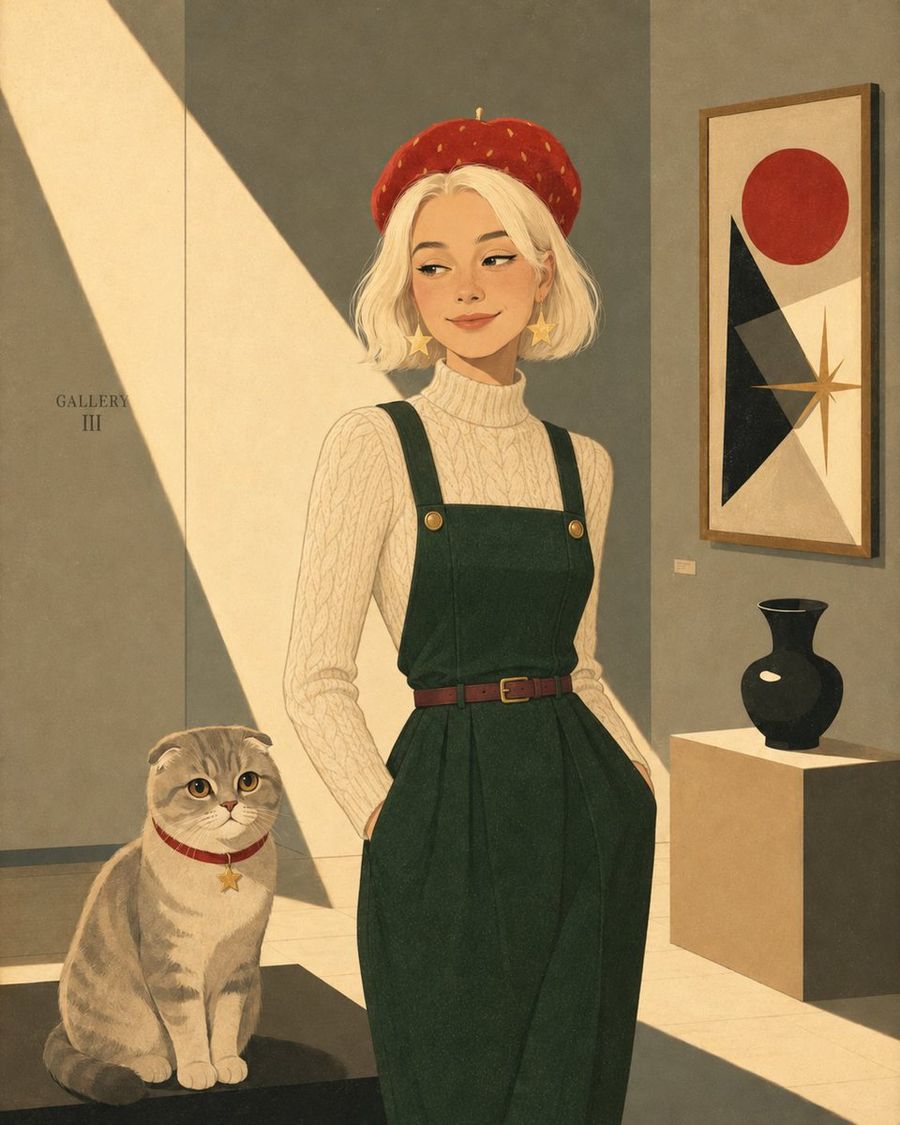 Plantilla de Ilustración de Moda Nostálgica