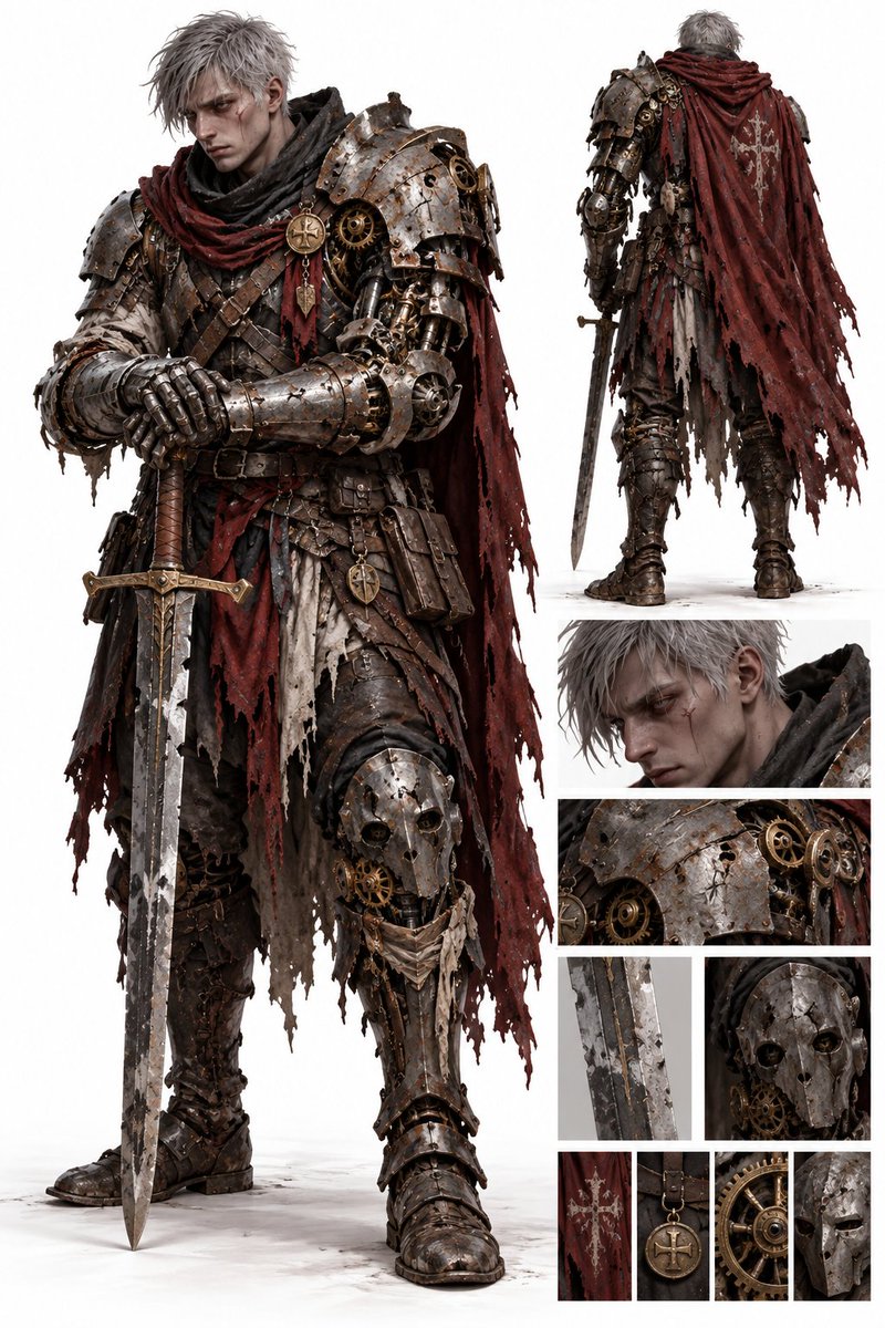 Hoja de Personaje del Caballero Mecánico Oxidado