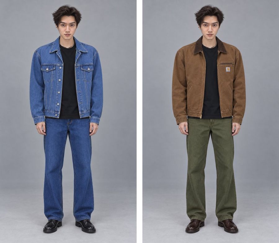 Split-Screen Outfit Comparison