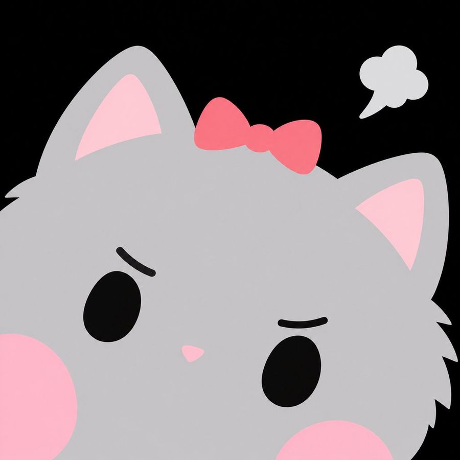 Cara de gato blanco triste asomándose