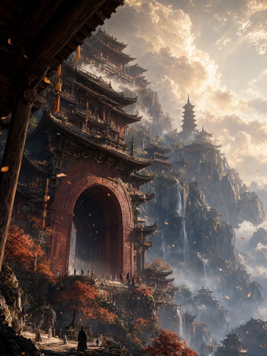 Prompt de Paisaje de Secta Inmortal Oriental