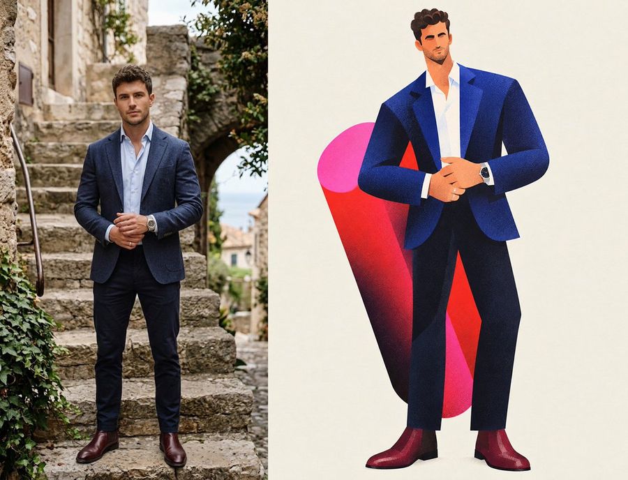Transformation de photo en illustration
