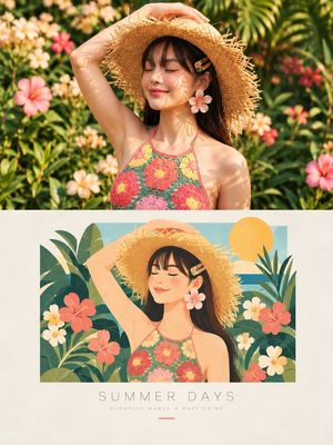 Prompt Poster Minh Họa Vẽ Tay Từ Ảnh - 3