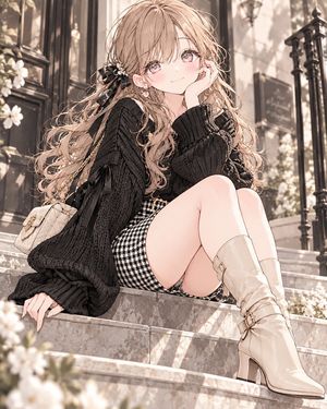 Monochrome Elegant Autumn Outfit - 1