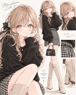 Monochrome Elegant Autumn Outfit - 2