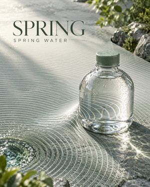 Mineral Water Contour Refraction Poster - 2