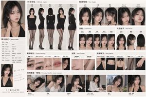 AI Beauty Character Reference Sheet - 3