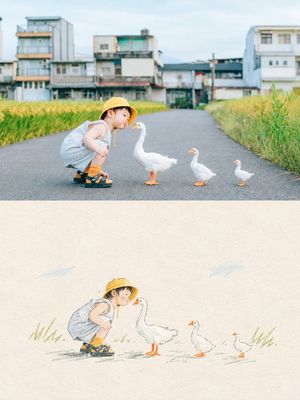 Photorealistic to Watercolor Transformation Prompts - 1