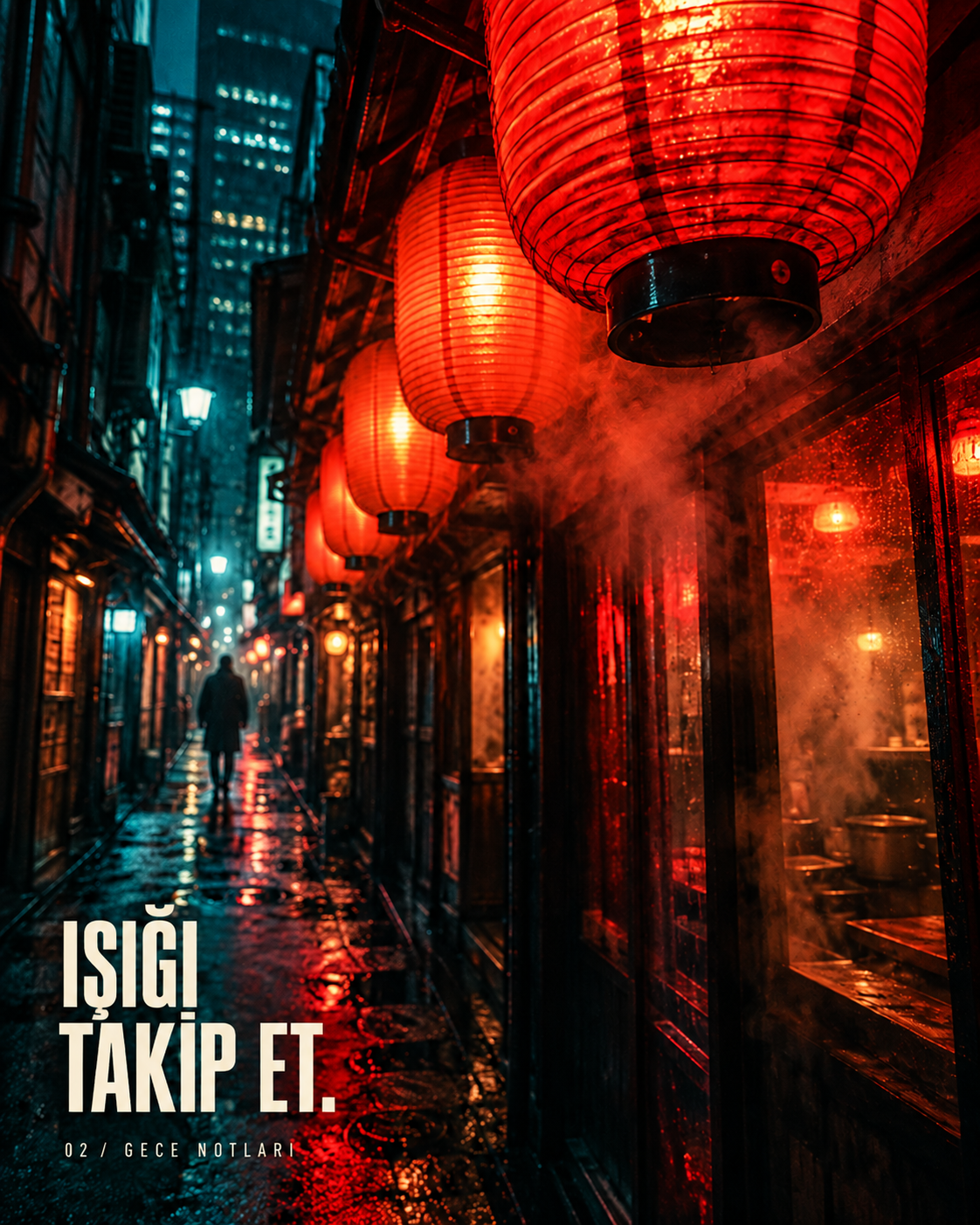 Işığı takip et: Tokyo’da fenerlerle aydınlanan bir ara sokak