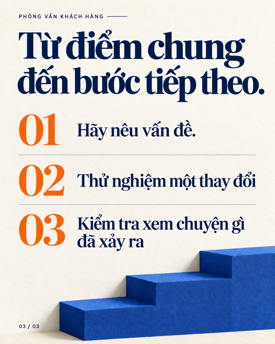 Trang trình chiếu ảnh: Biến một mẫu thành bước tiếp theo.