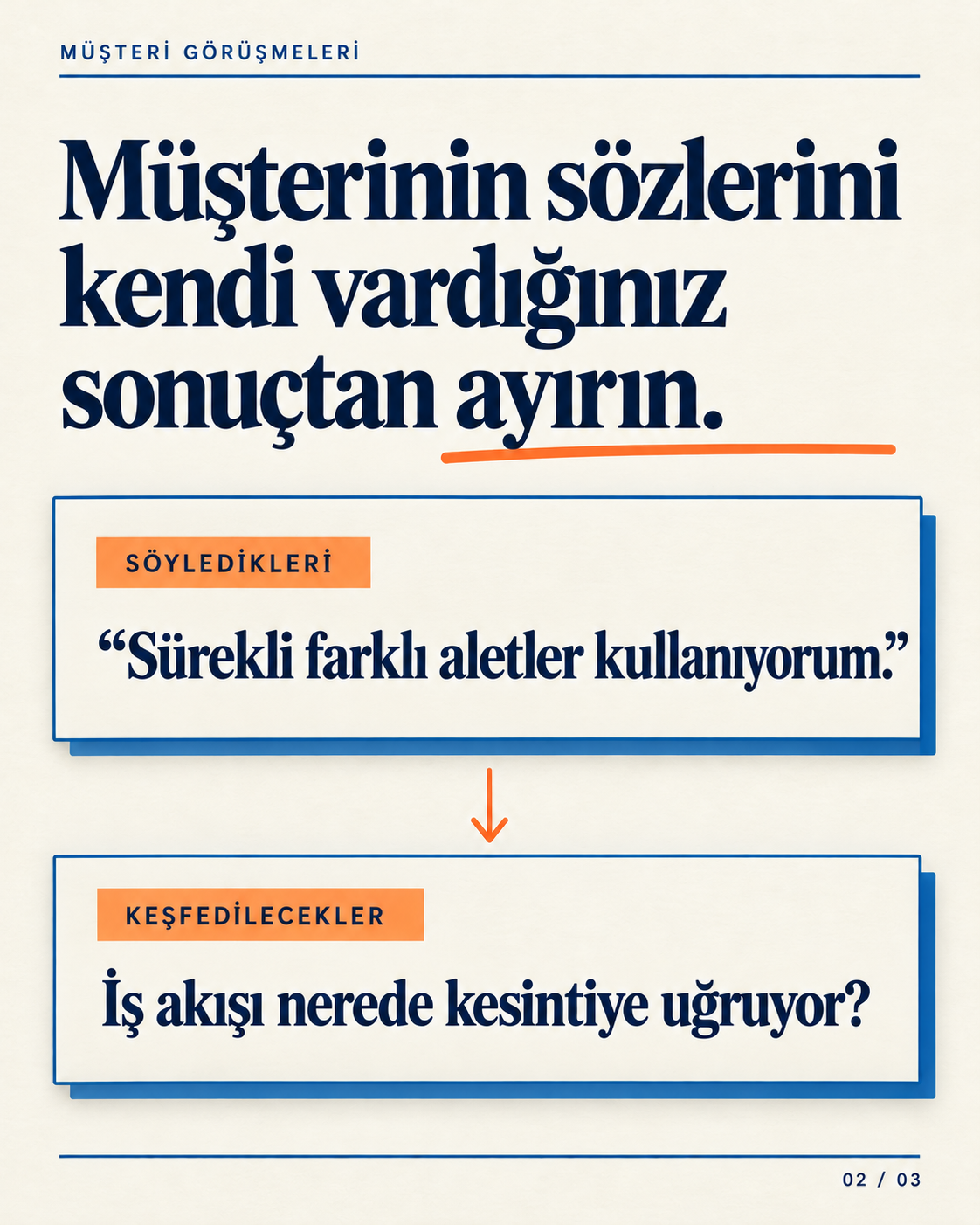 Dönen sayfa: Alıntıyı sonuçtan ayırın.