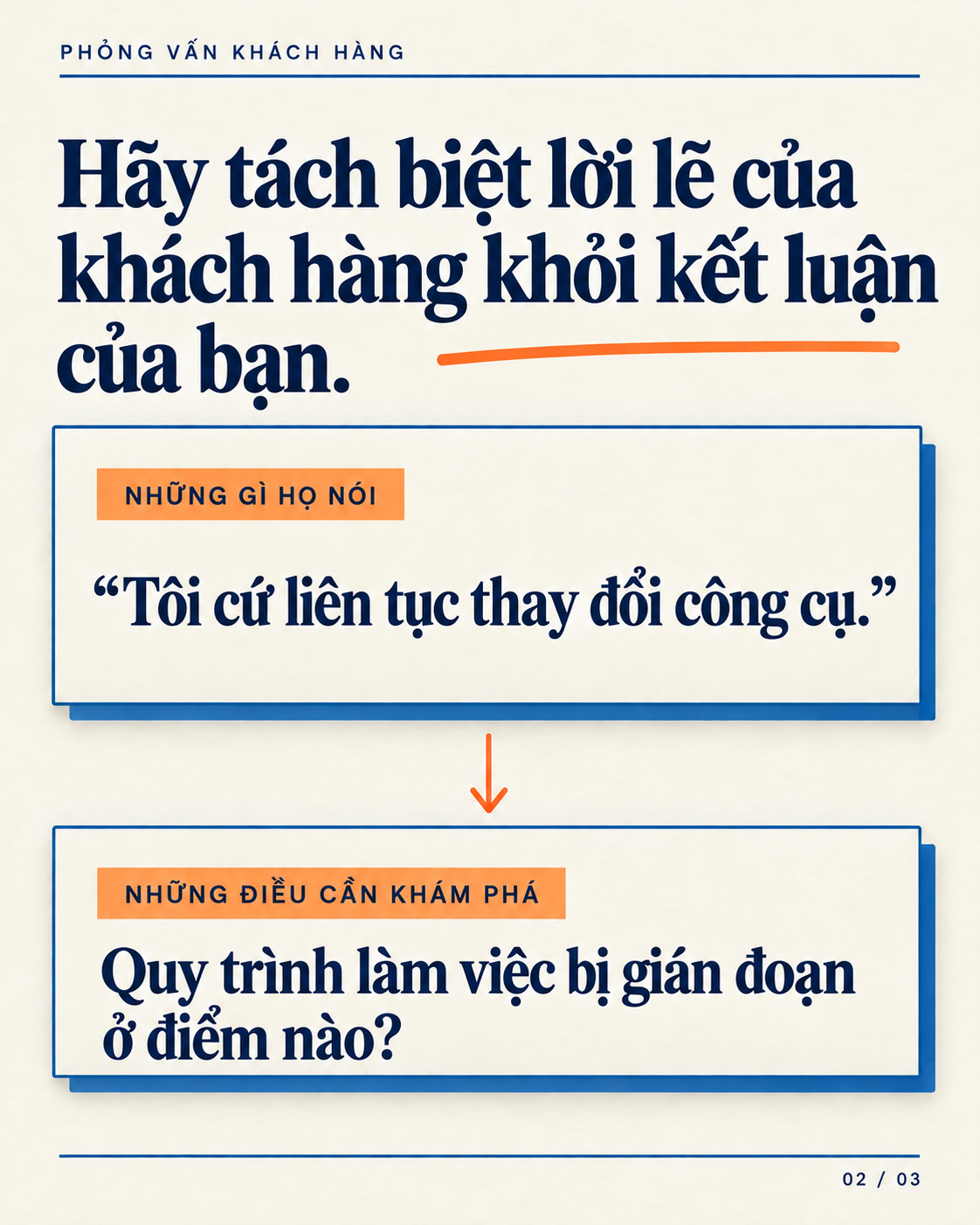 Trang trình chiếu ảnh: Tách phần trích dẫn khỏi phần kết luận.