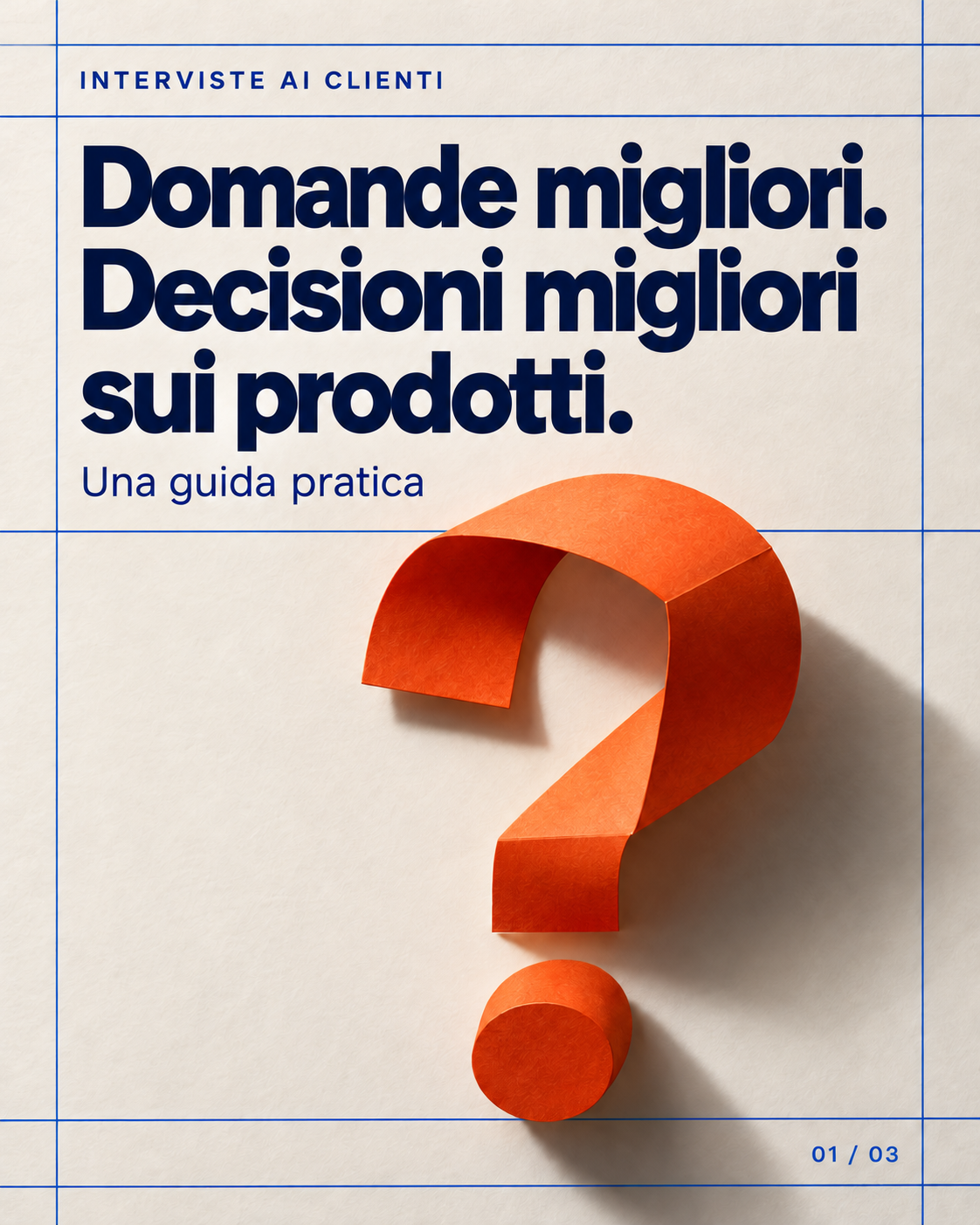 Copertina del carosello: Domande migliori. Decisioni di prodotto migliori.
