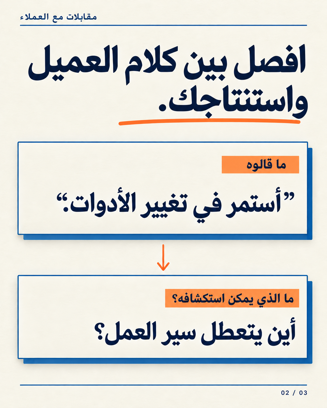 صفحة العرض الدائري: افصل الاقتباس عن الخاتمة.