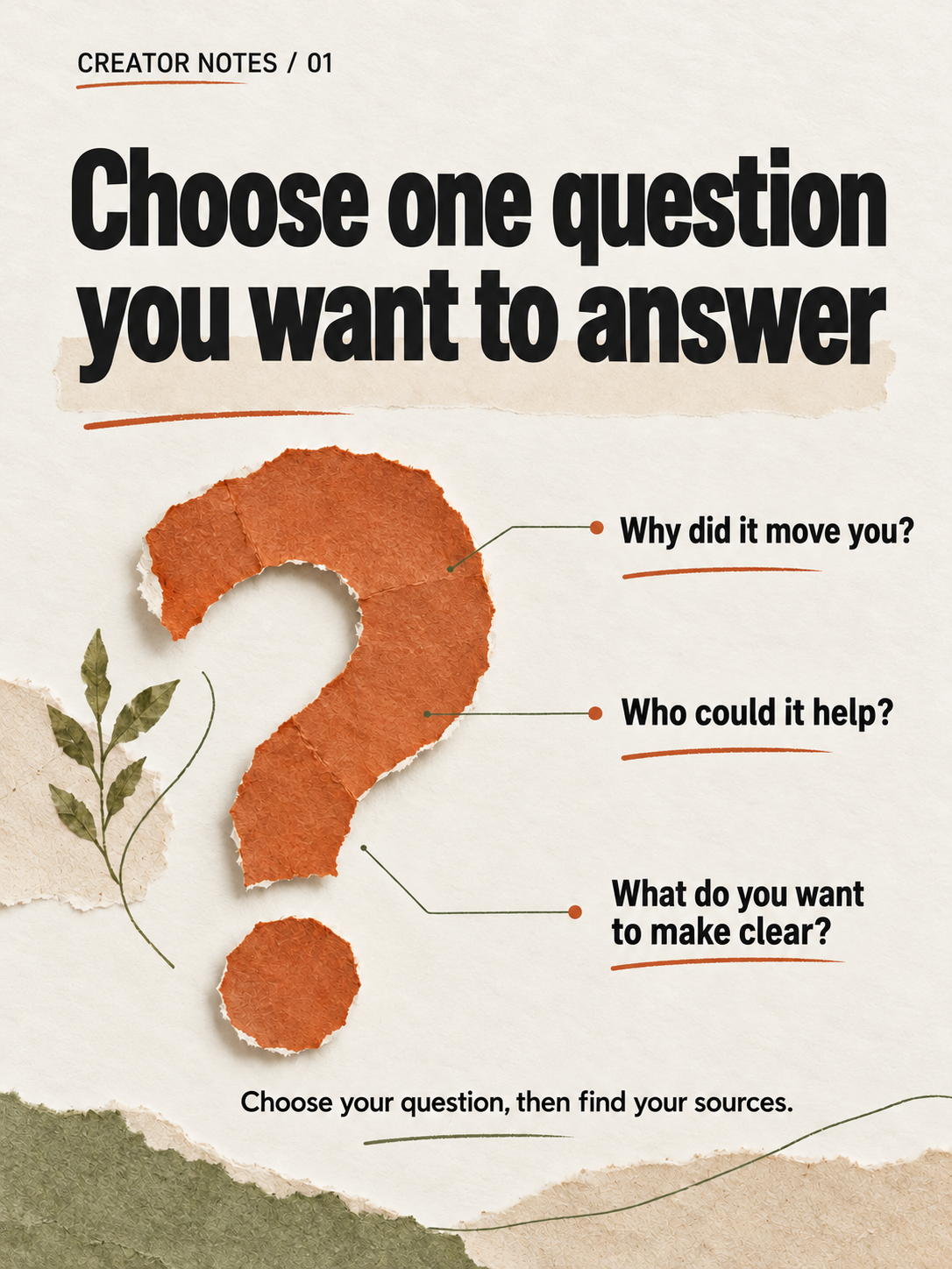 Image 1 · First, choose one question to answer