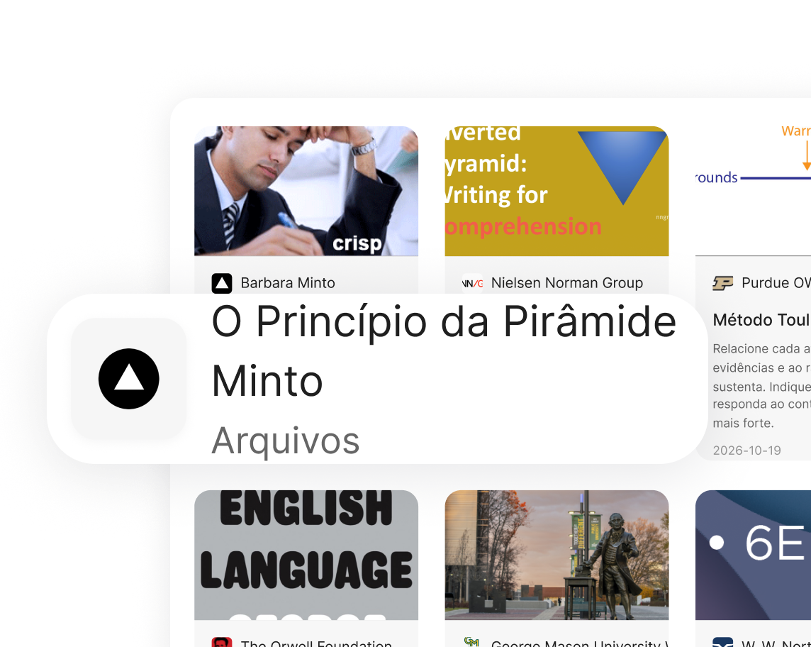Cartões de origem coletados e um arquivo anexado a uma tarefa de artigo