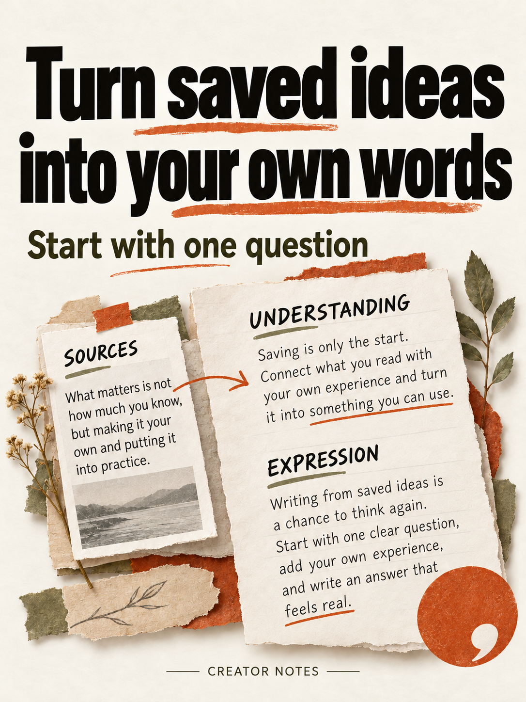 Cover · Turn saved content into your own post