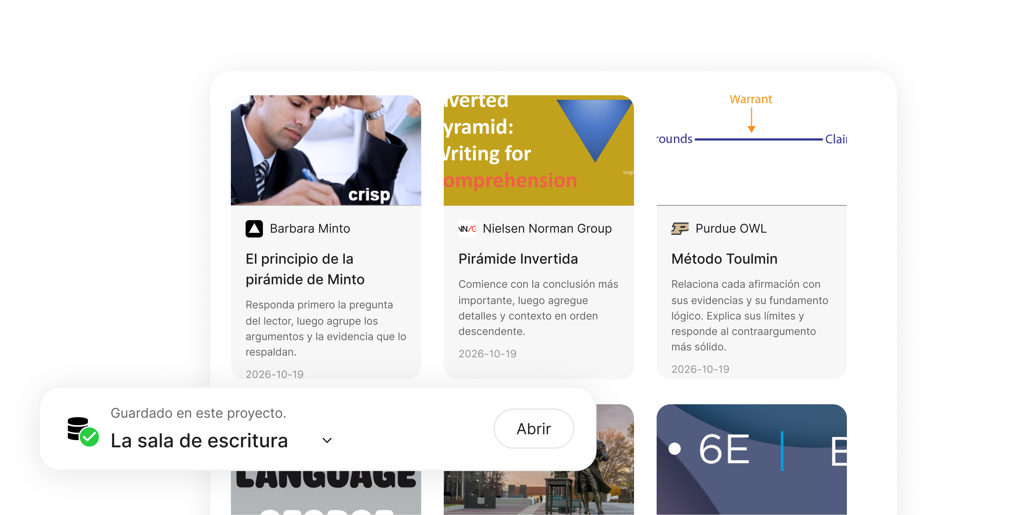 Recoger — Páginas web, videos, podcasts, notas y conversaciones de IA recopiladas guardadas juntas en un espacio de trabajo de YouMind