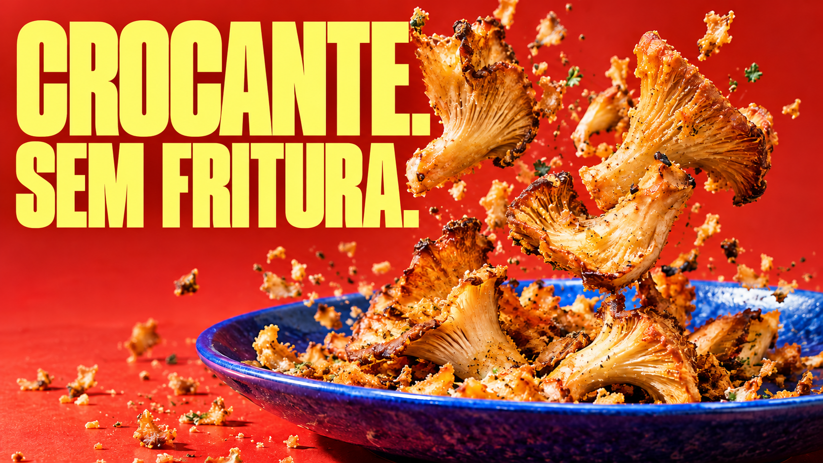 Cogumelos crocantes de outro jeito