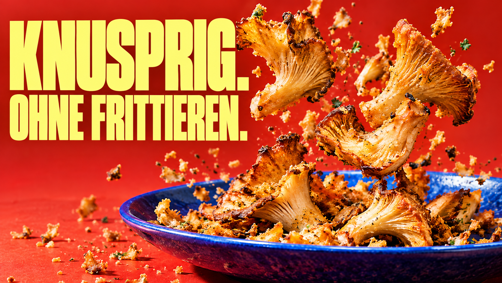 Knusprige Pilze ohne Fritteuse