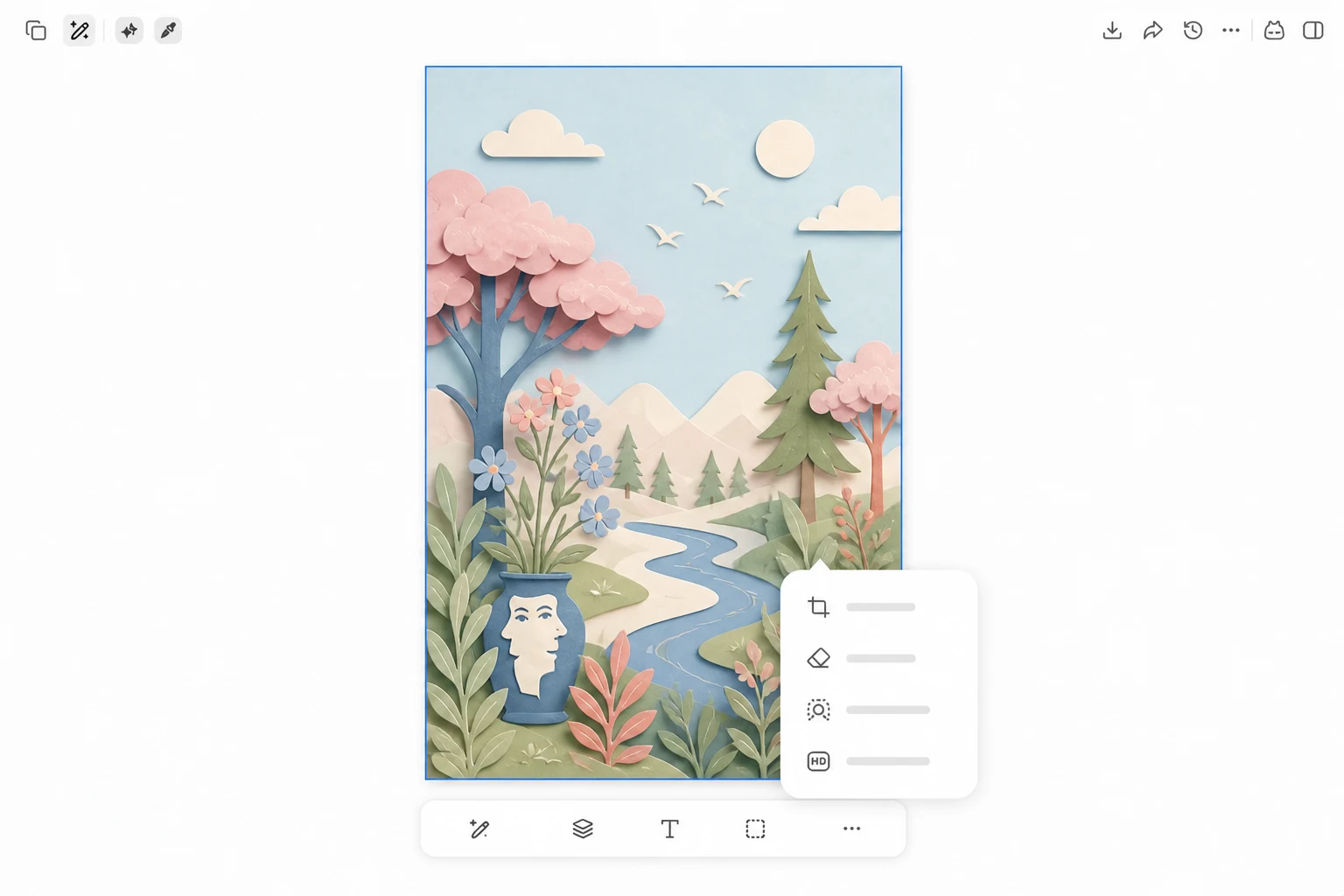 Иллюстрация доработки изображения в YouMind