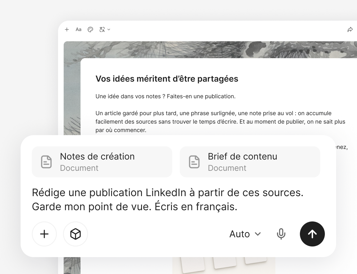 Rédiger à partir de sources enregistrées