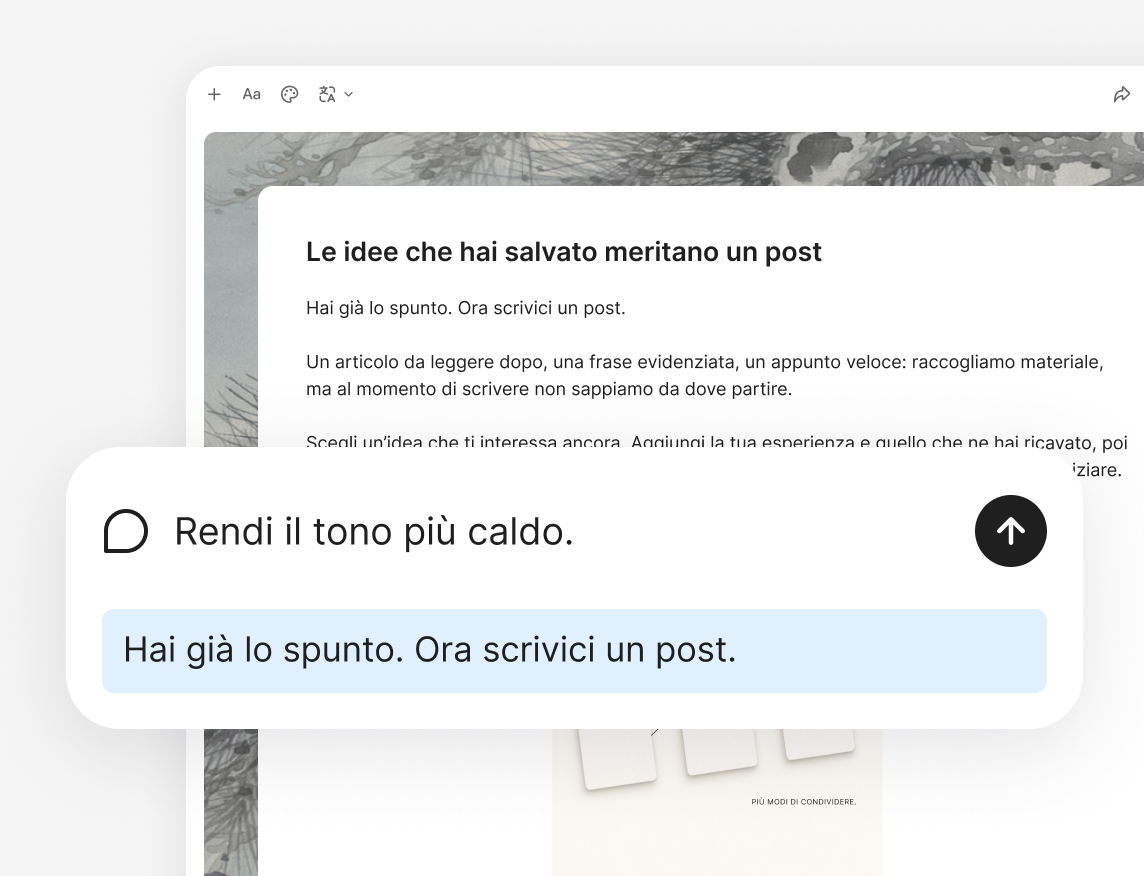 Rivedi l’apertura e il tono
